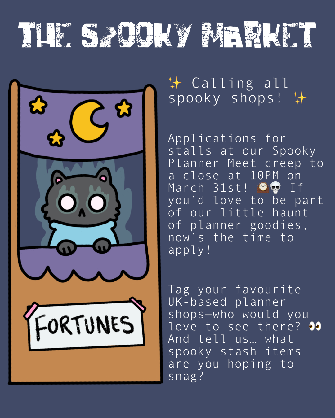 Be part of our spooky market!