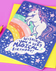 Magical Unicorn Cosmic Birthday Card