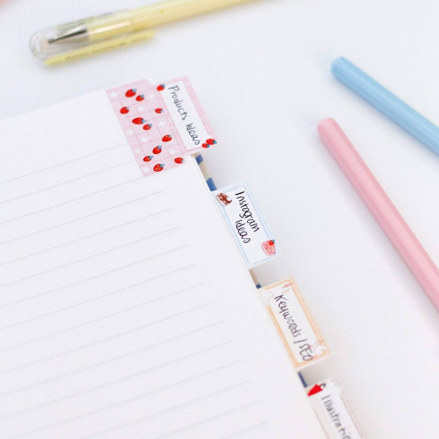 Decorative Adhesive Tabs – Cute Planner Tabs