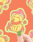 Mushroom Puppy Sticker