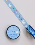 Floral White Cat PET Tape