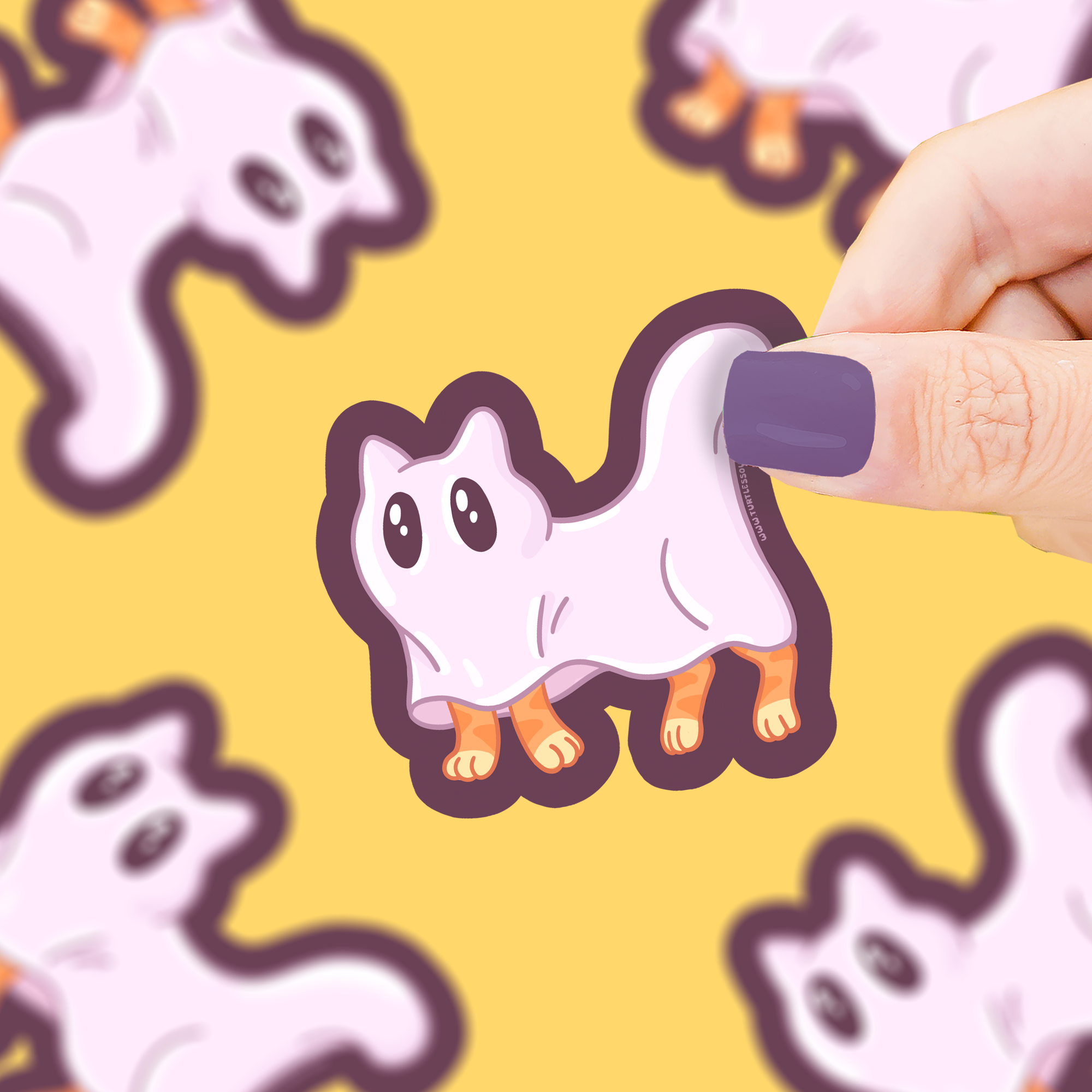 Ghost Kitty Sticker