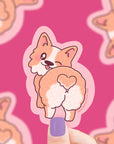Cute Corgi Butt Vinyl Sticker