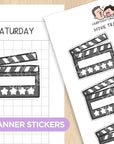 Movie Tracker Planner Sticker Sheet
