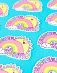 Radiate Positivity Rainbow Vinyl Sticker