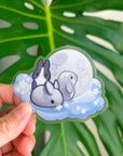 Silver Moon Bunnies Vinyl Sticker