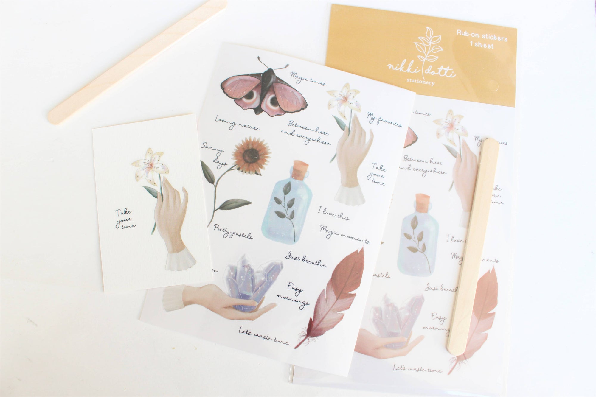 My Favorites Rub-On Sticker Sheet