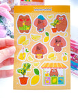 Lemonade Bear & Puppy Sticker Sheet