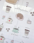 Coffeeholic Washi Sticker Sheet