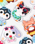Mochi & Friends Beach Vinyl Stickers - S2 - Leo (Cat)
