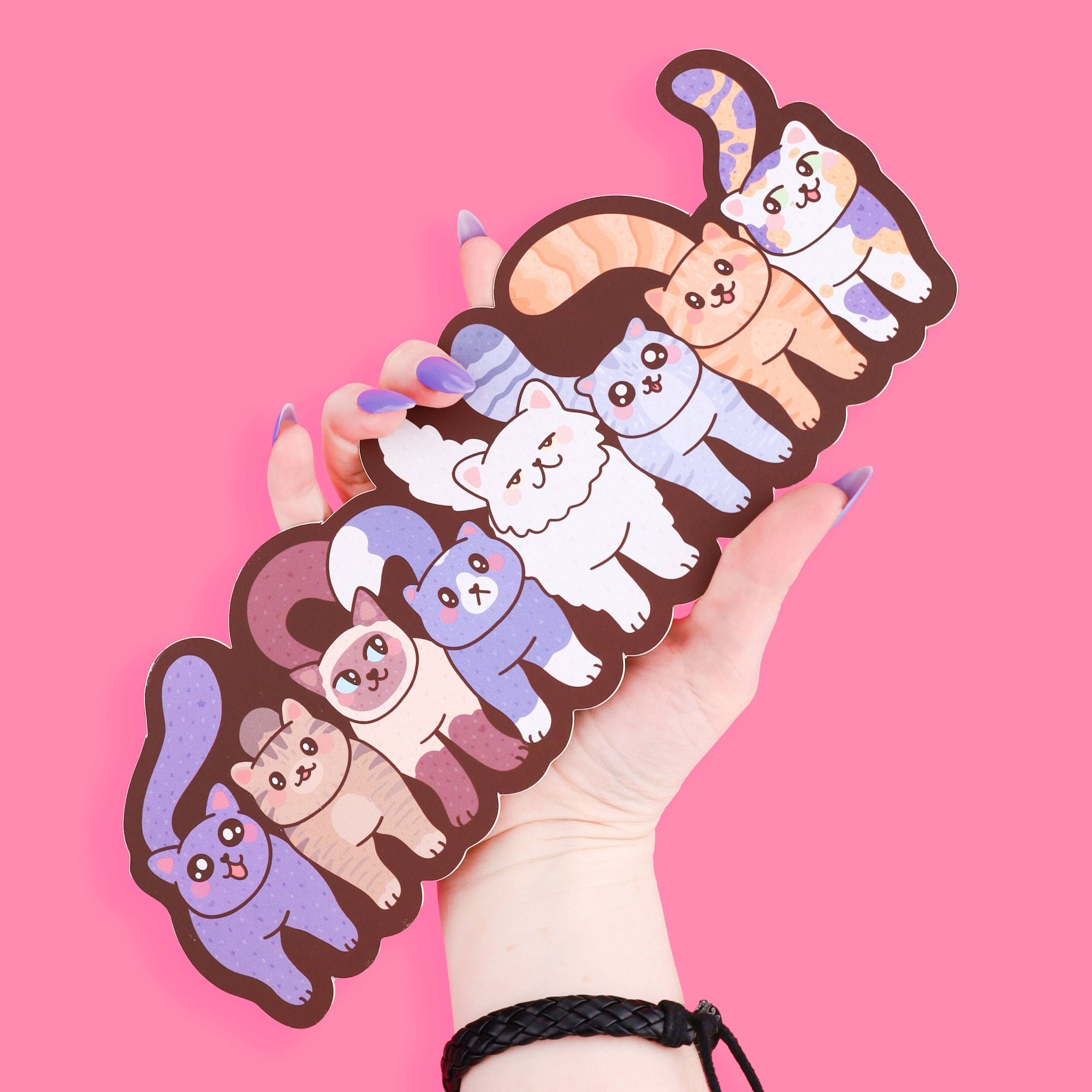 Extra Large Cat Parade Bookmark – Double Sided