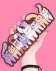 Extra Large Cat Parade Bookmark – Double Sided
