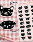 Midnight Cat Mood Sticker Sheet