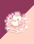 Sakura Duckling transparent VInyl Sticker