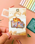 Kitten's Journal Enamel Pin