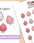 Period Tracker Planner Sticker Sheet