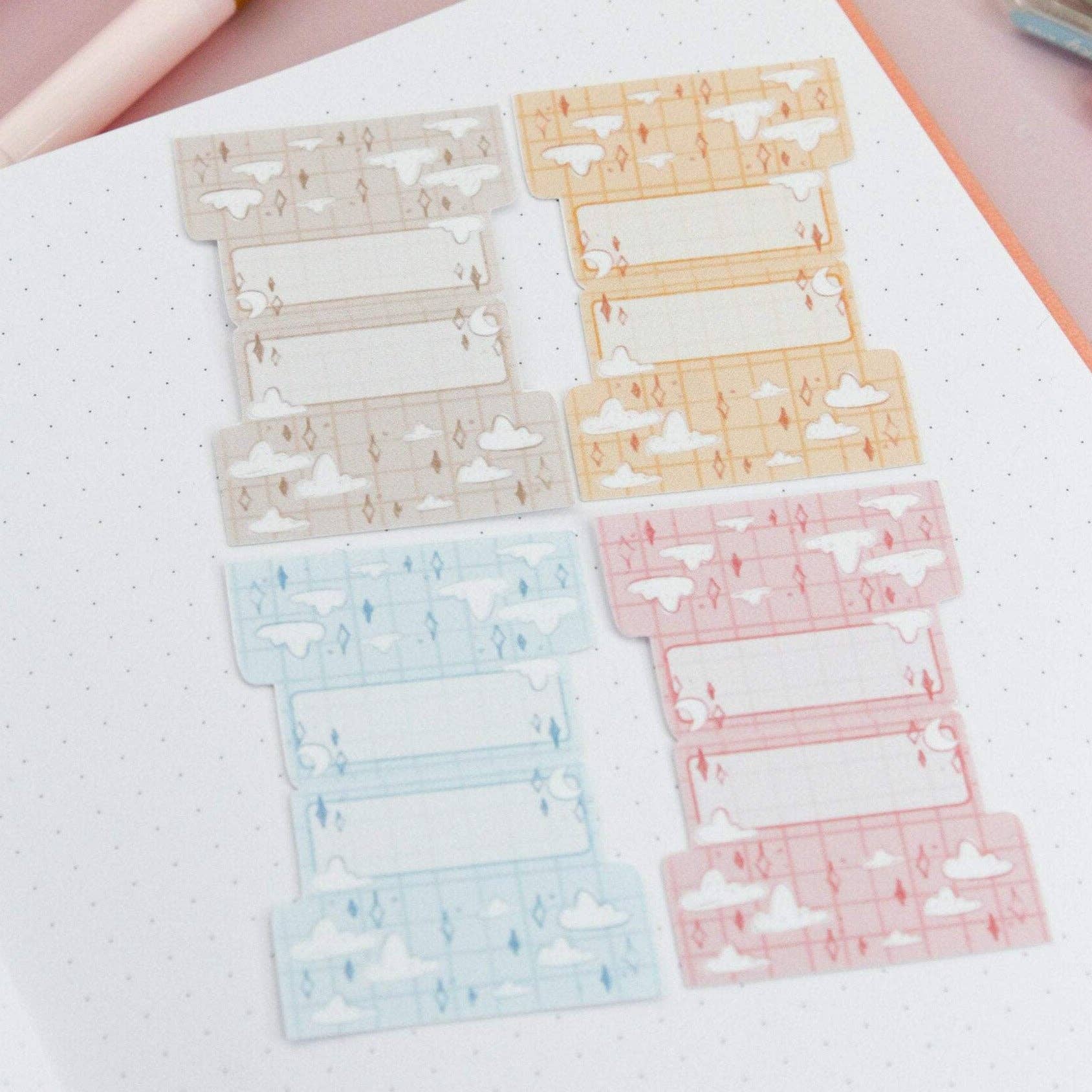 Decorative Adhesive Tabs – Cute Planner Tabs