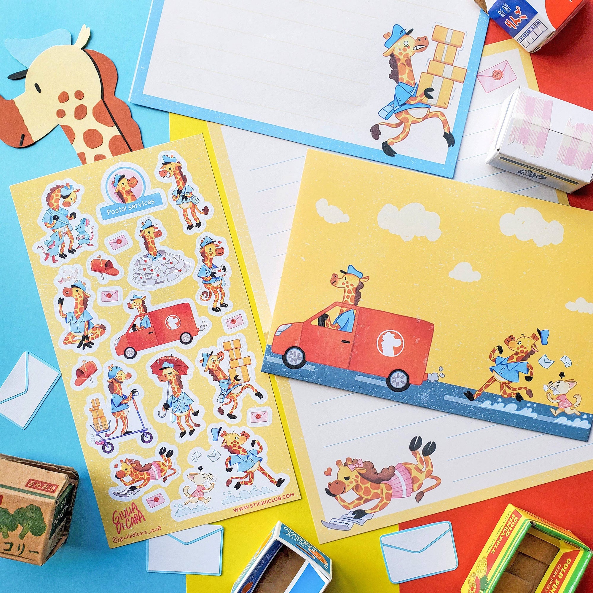 Giraffe Post Sticker Sheet