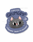 Forever Grumgry Vinyl Sticker - Tuxedo Cat