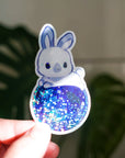 Holographic Bunny Universe Vinyl Sticker