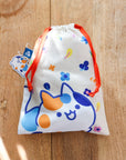Drawstring Pouch Bag - Floral Calico
