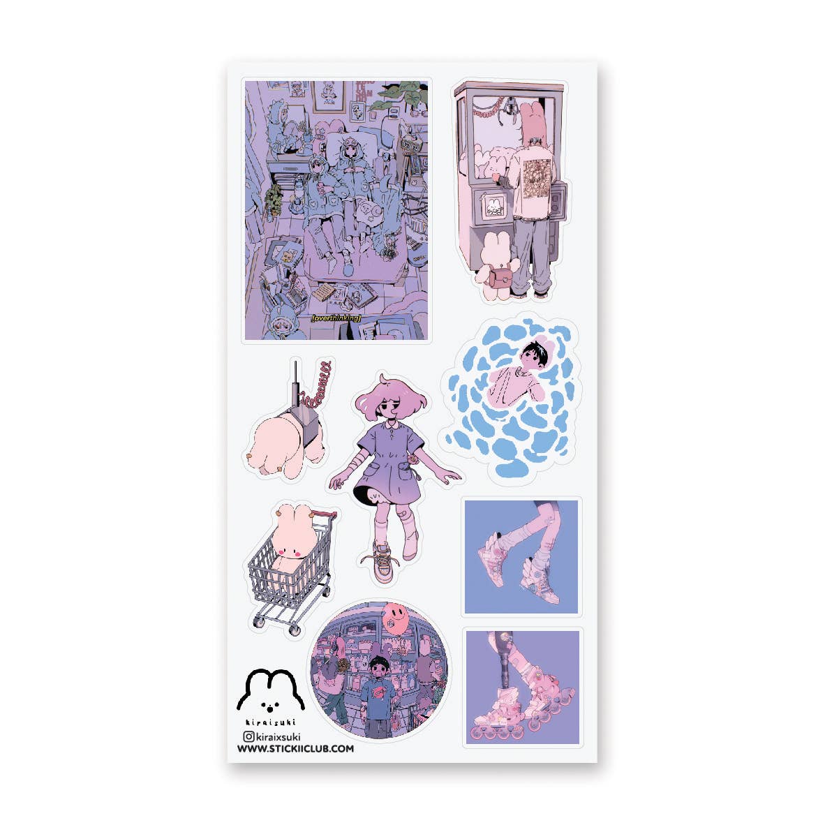 Dreamy Pastel World Sticker Sheet