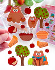 Apple Harvest Bear Sticker Sheet