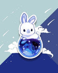 Holographic Bunny Universe Vinyl Sticker