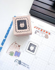 Kubo and Lucy Wooden Rubber Stamps