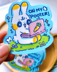 On My Pooter Bunny Sticker