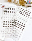 Cat Faces PET Matte Clear Sticker Sheet