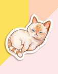 Flame Point Siamese Cat Vinyl Sticker