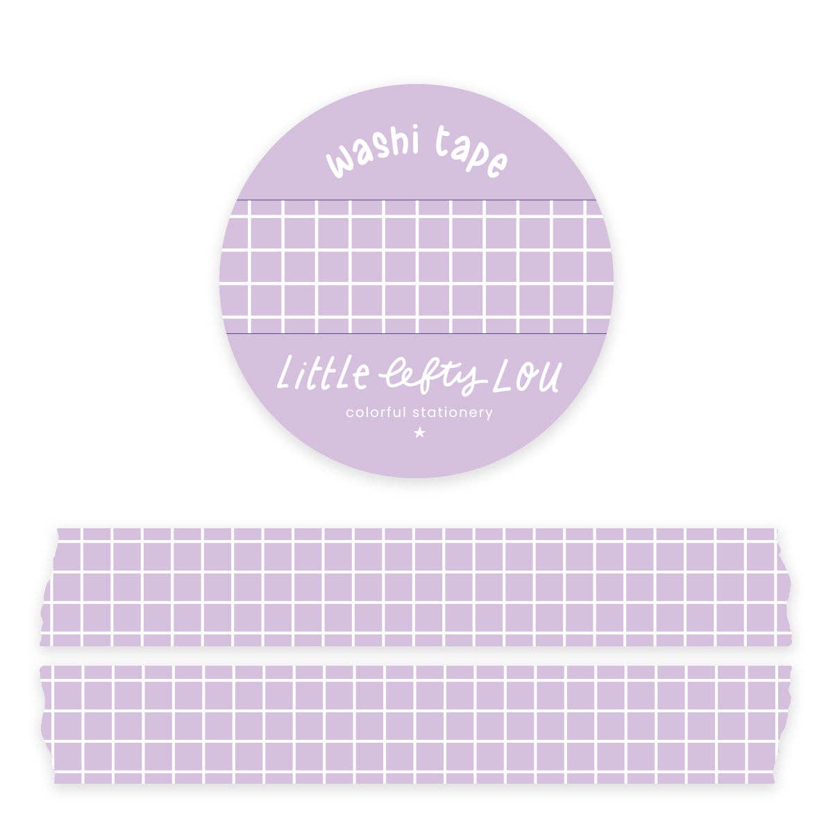 Lilac Gridline Pastel Washi Tape