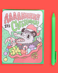 Ahhh! It’s Christmas Opossum Greeting Card