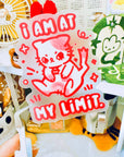 I Am at My Limit Cat Clear Sticker