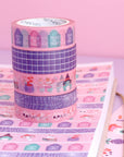 Violet Gridline Washi Tape