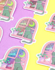 Magical Girl Cat Moonlight Vinyl Sticker
