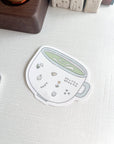 Cup of Matcha Glossy Vinyl Sticker