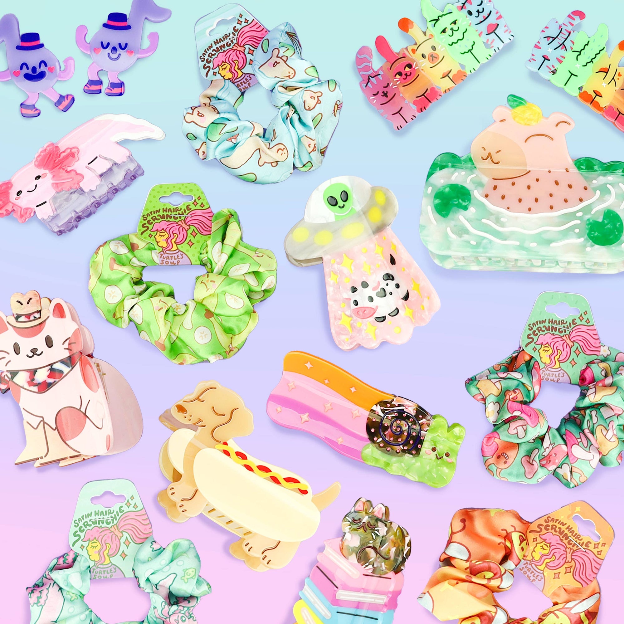 Axolotl Hair Scrunchie