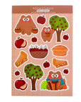 Apple Harvest Bear Sticker Sheet
