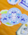 Rabbit Flower Seal Vinyl Sticker