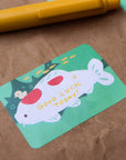 Ducks in Koi Pond Paper Roll Labels