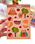 Apple Harvest Bear Sticker Sheet