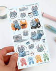 Corporate Cat Sticker Sheet