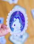 Portrait of a Rabbit vinyl sticker