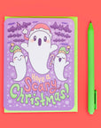Scary Christmas Ghosts Holiday Greeting Card