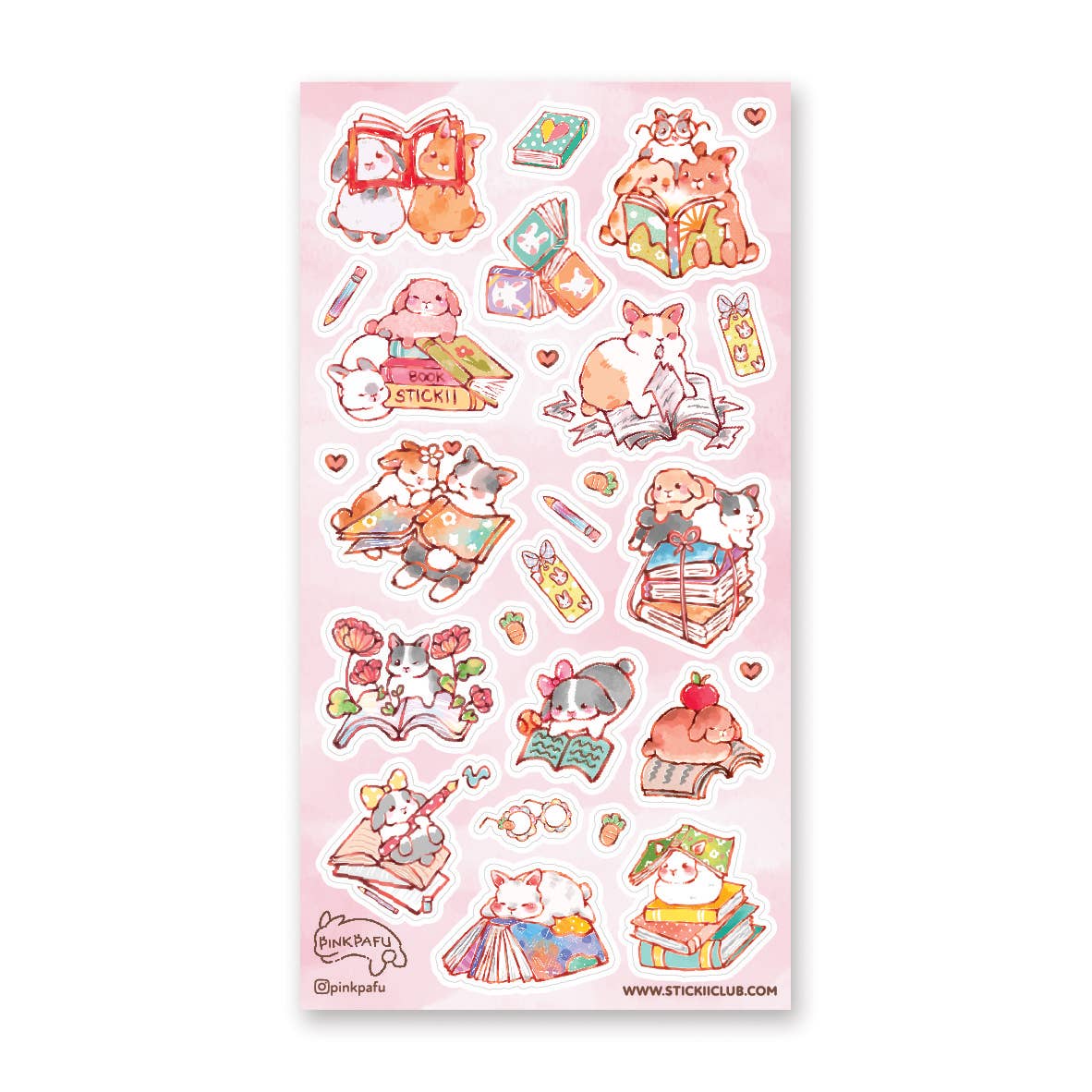 Bookish Bunnies Sticker Sheet