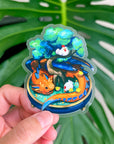 Transparent Bonsai Garden - Dragon Vinyl Sticker