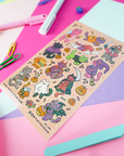 Halloween Costume Kitties Sticker Sheet