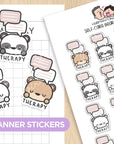 Self-Care Bear - Therapy Planner Stickers